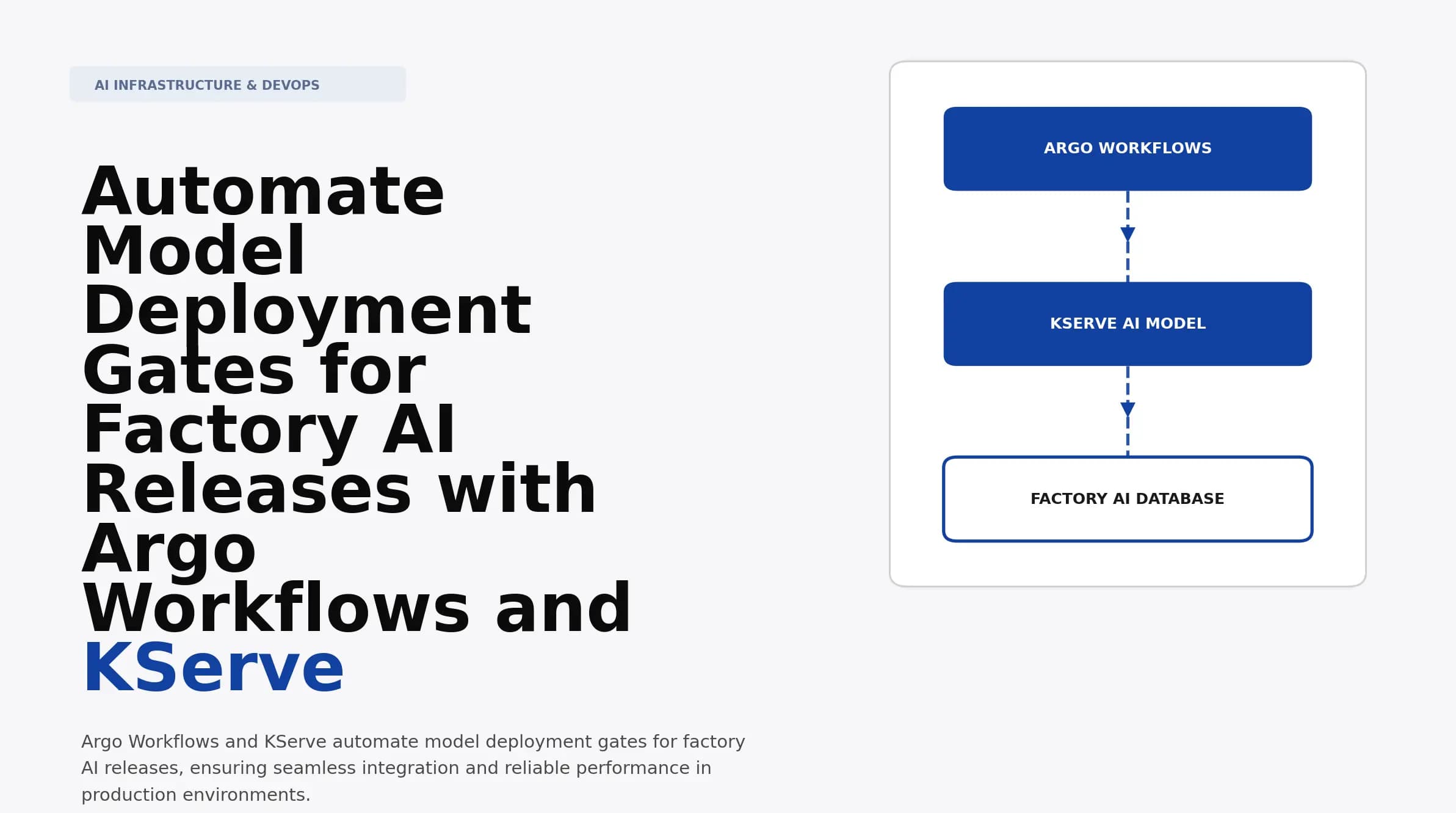 Automate Model Deployment Gates for Factory AI Releases with Argo Workflows and KServe