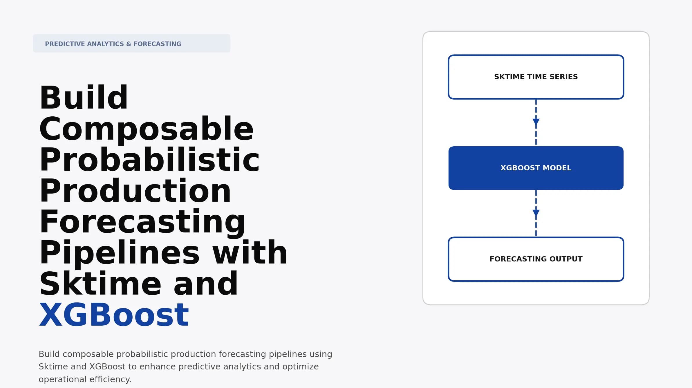 Build Composable Probabilistic Production Forecasting Pipelines with Sktime and XGBoost