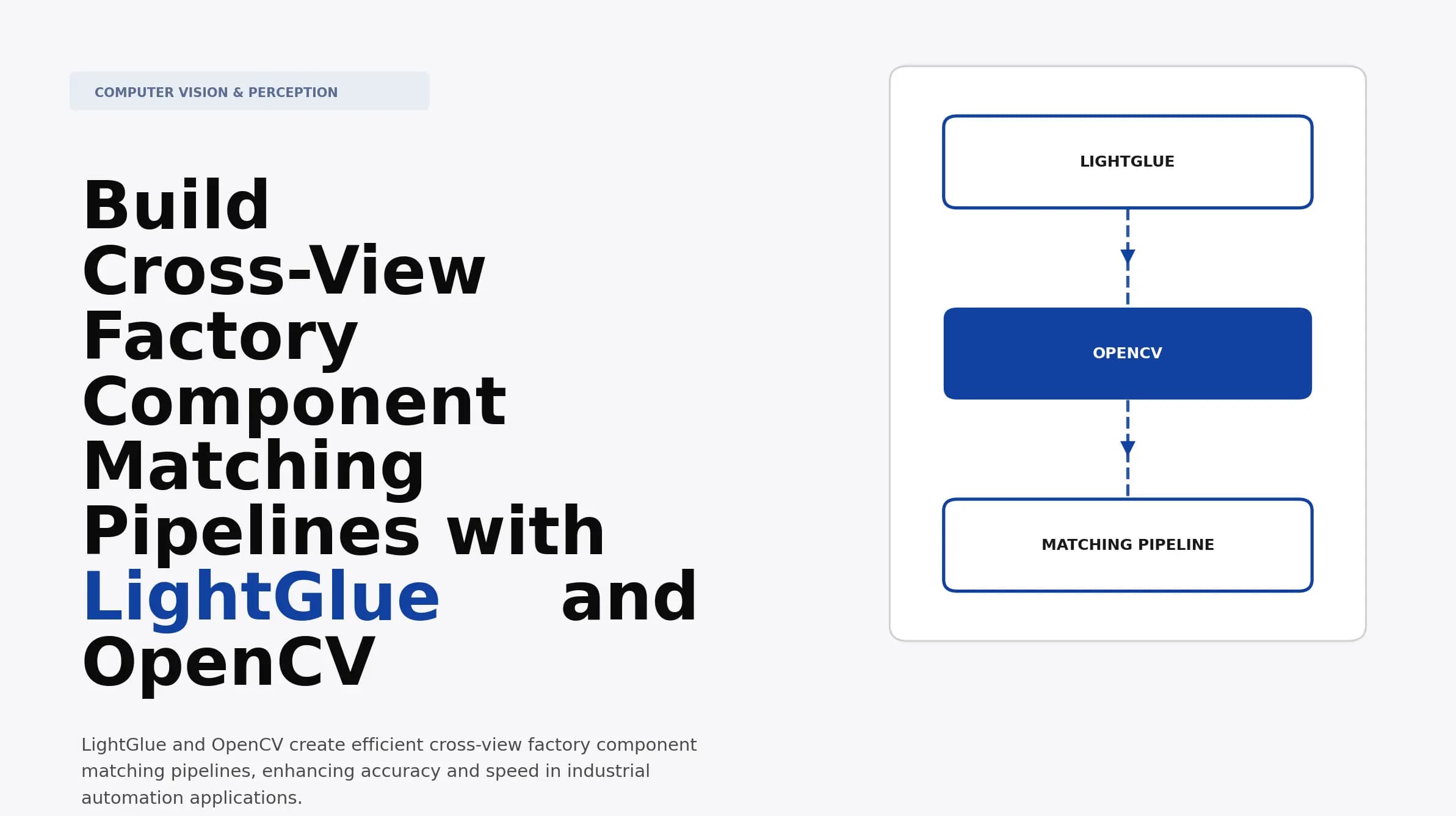 Build Cross-View Factory Component Matching Pipelines with LightGlue and OpenCV