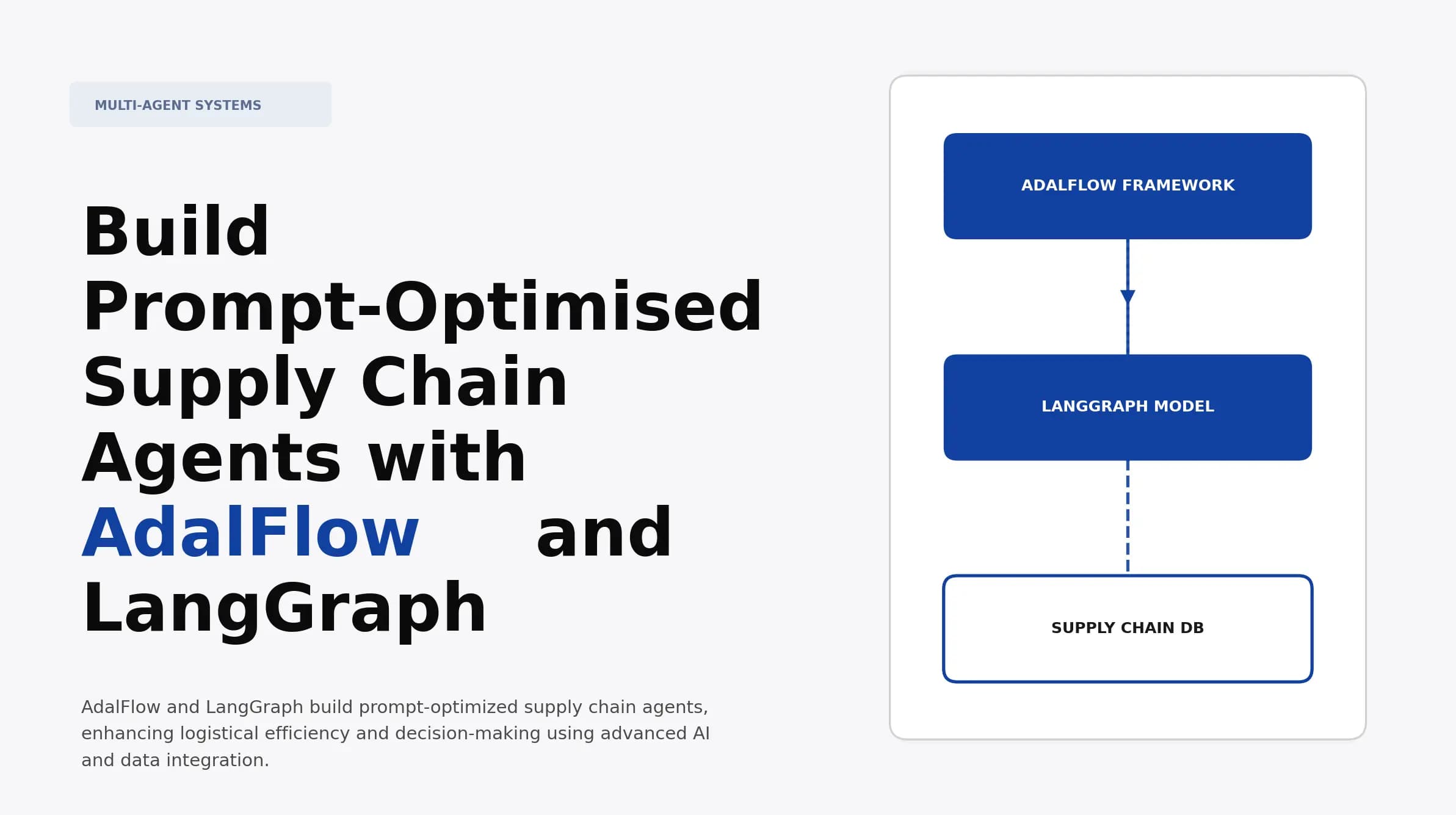 Build Prompt-Optimised Supply Chain Agents with AdalFlow and LangGraph