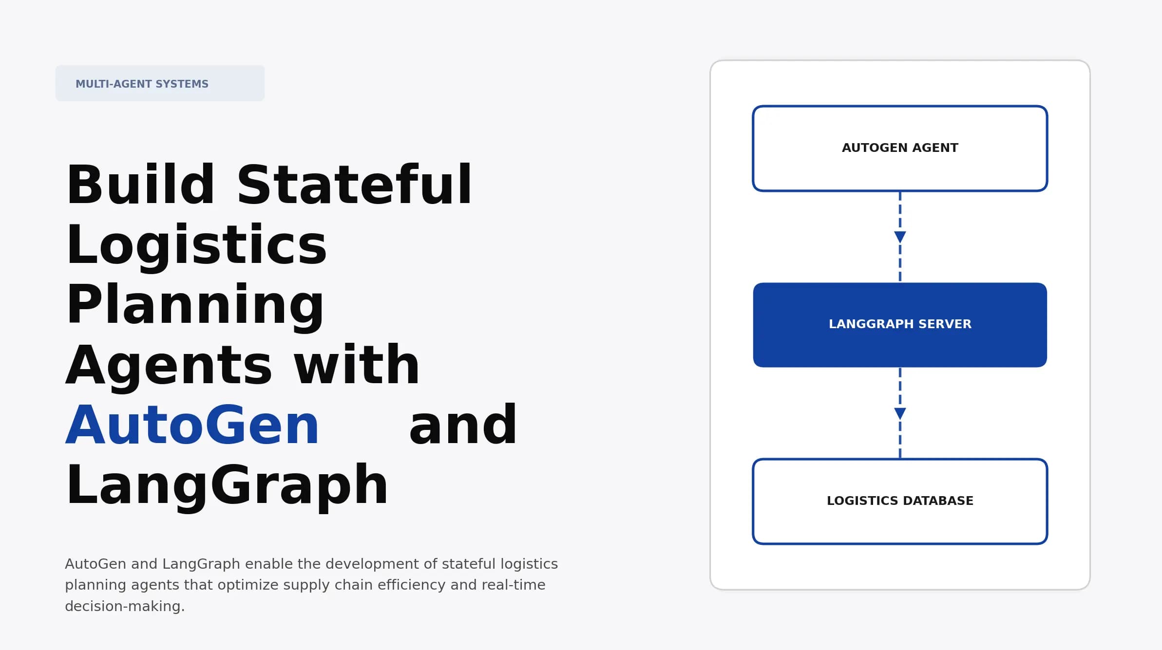 Build Stateful Logistics Planning Agents with AutoGen and LangGraph