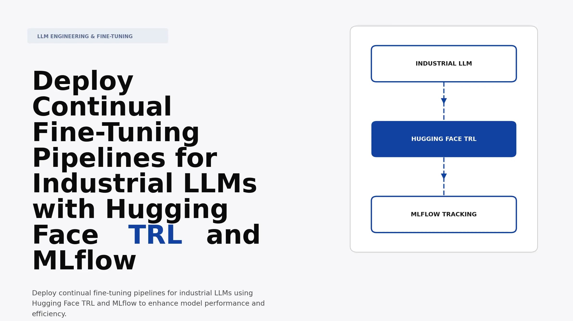 Deploy Continual Fine-Tuning Pipelines for Industrial LLMs with Hugging Face TRL and MLflow