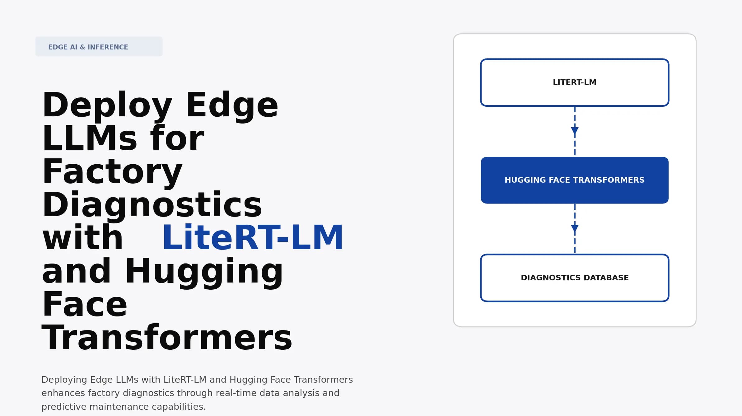 Deploy Edge LLMs for Factory Diagnostics with LiteRT-LM and Hugging Face Transformers