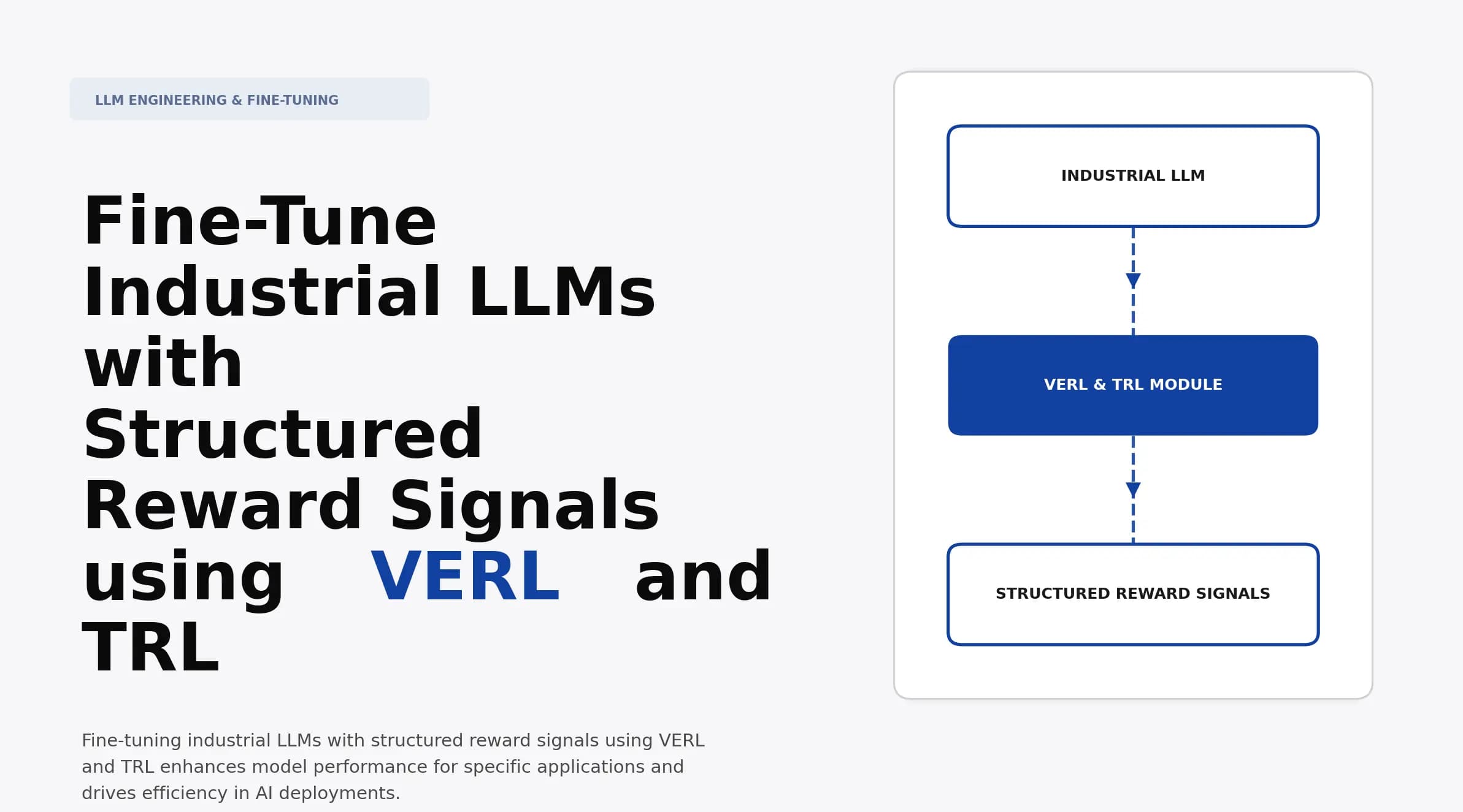 Fine-Tune Industrial LLMs with Structured Reward Signals using VERL and TRL