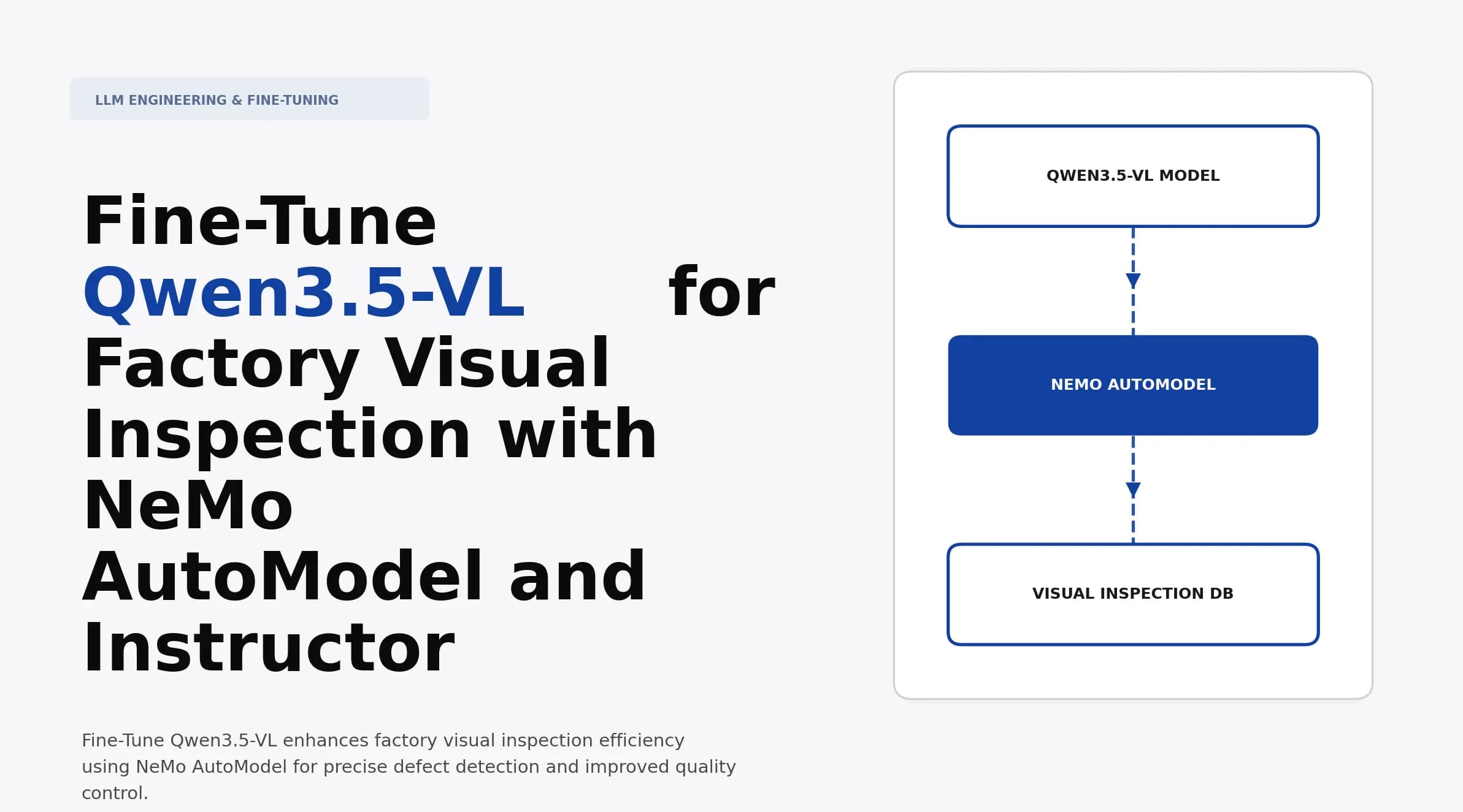 Fine-Tune Qwen3.5-VL for Factory Visual Inspection with NeMo AutoModel and Instructor