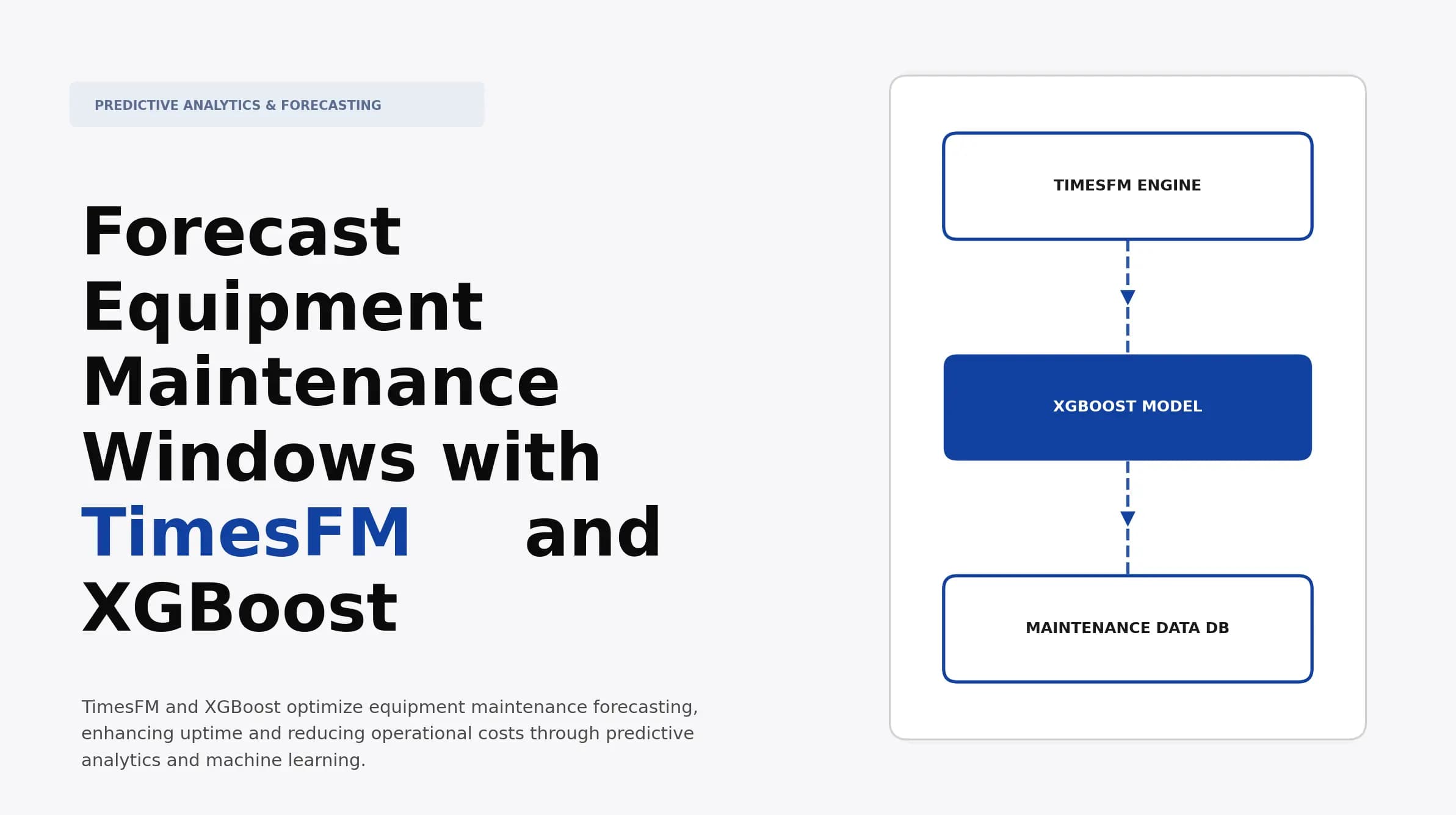 Forecast Equipment Maintenance Windows with TimesFM and XGBoost