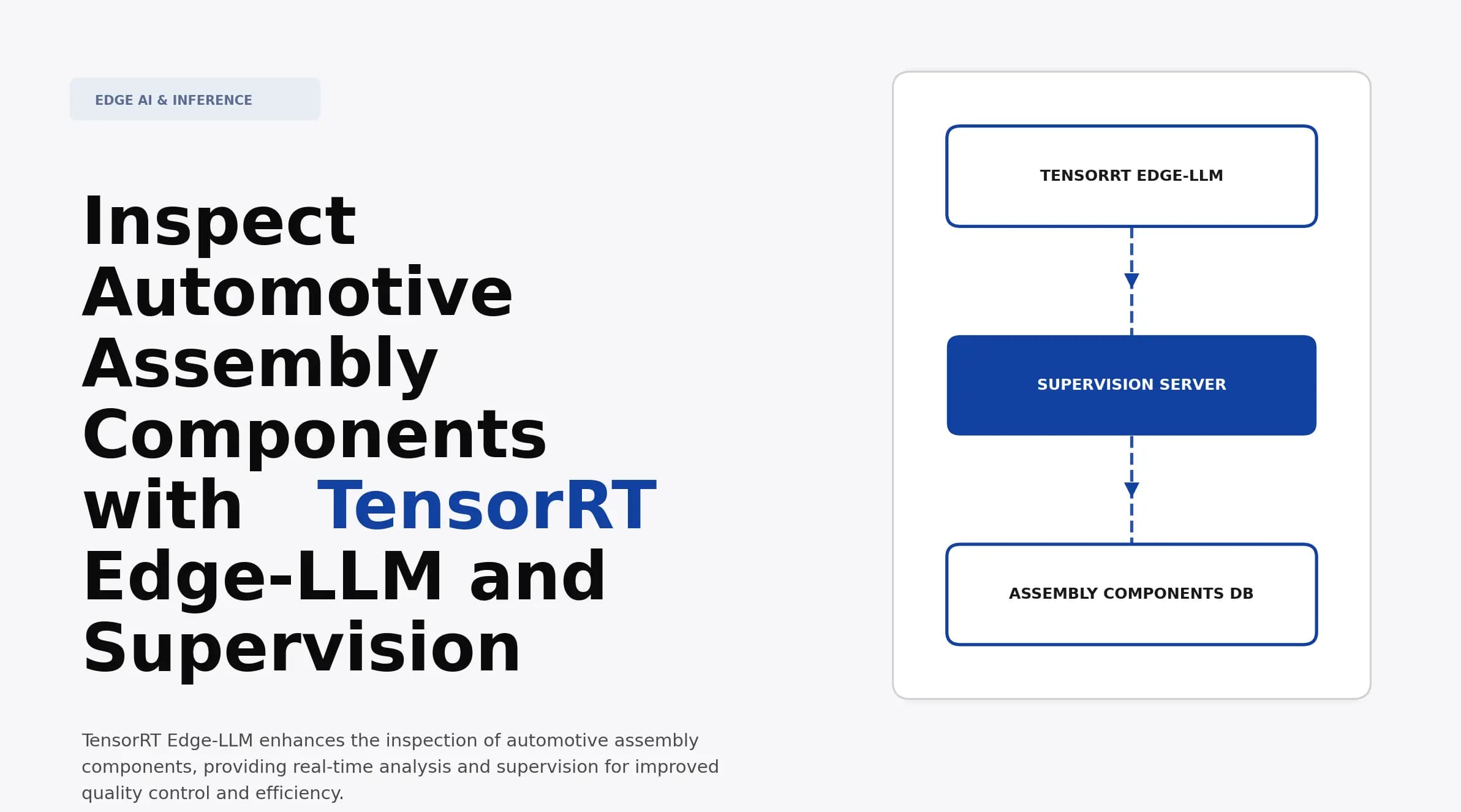 Inspect Automotive Assembly Components with TensorRT Edge-LLM and Supervision