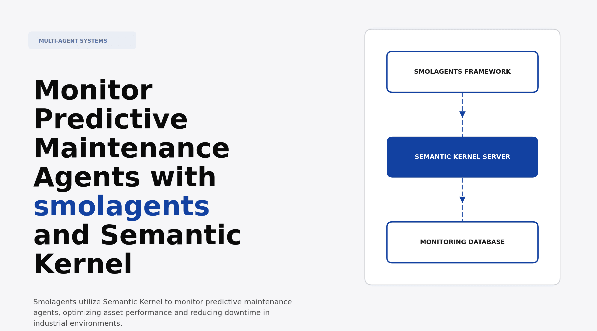 Monitor Predictive Maintenance Agents with smolagents and Semantic Kernel