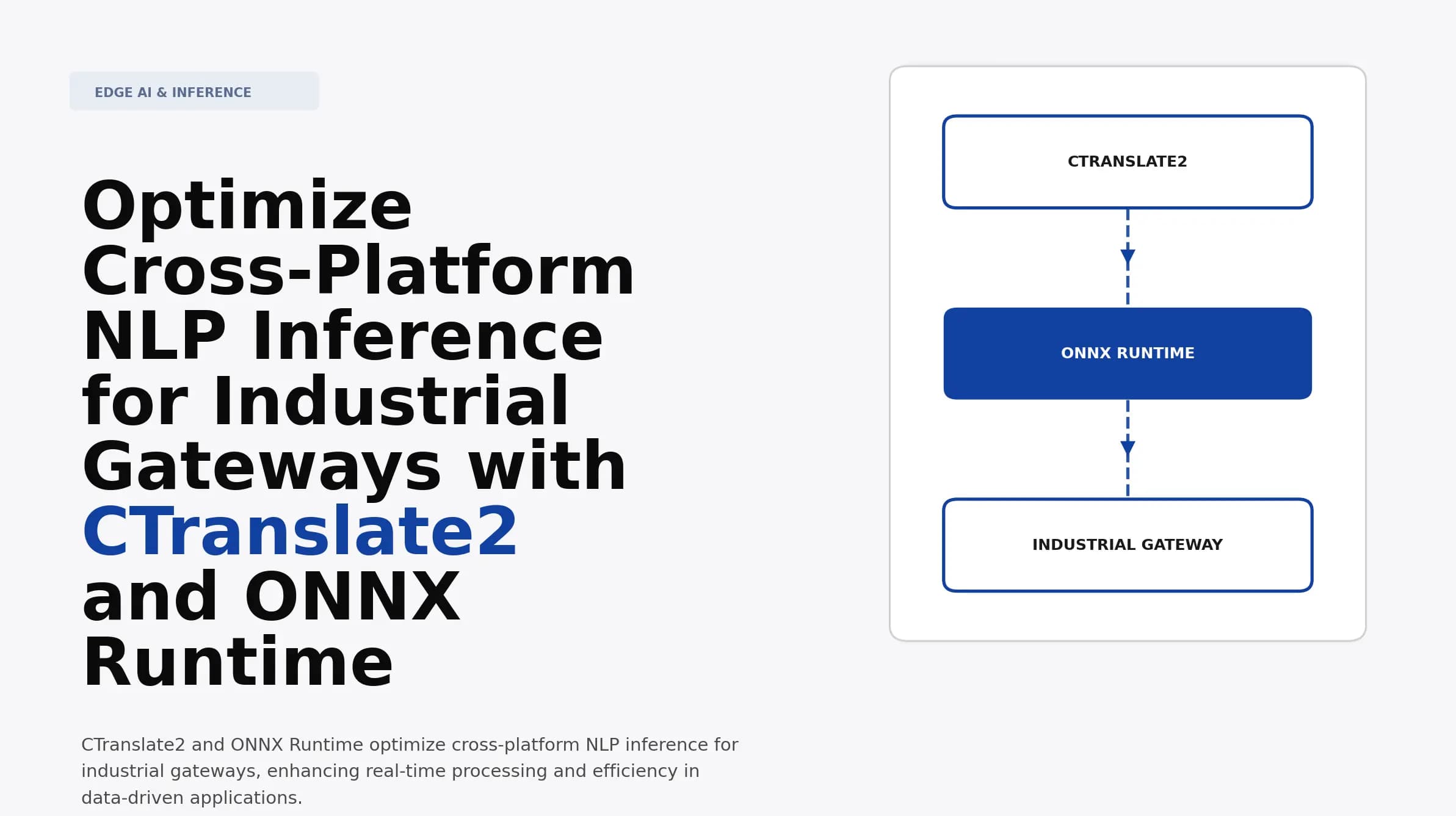 Optimize Cross-Platform NLP Inference for Industrial Gateways with CTranslate2 and ONNX Runtime