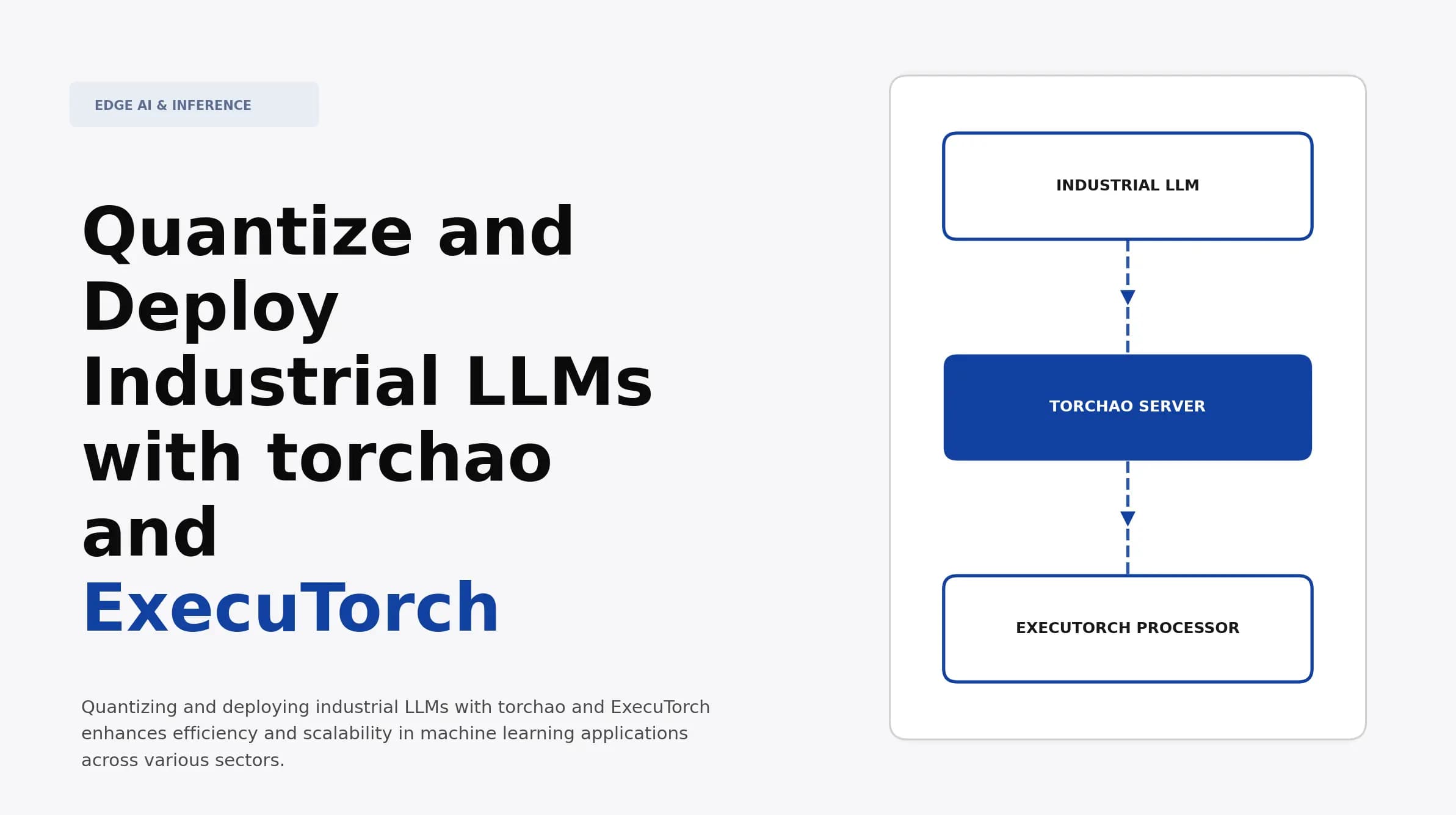 Quantize and Deploy Industrial LLMs with torchao and ExecuTorch