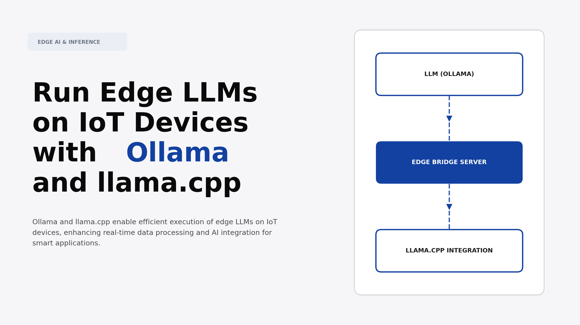 Run Edge LLMs on IoT Devices with Ollama and llama.cpp